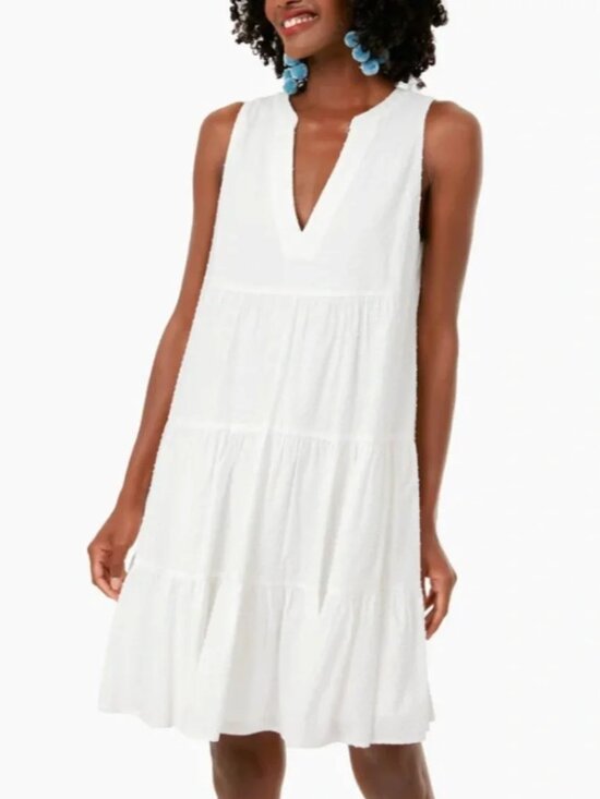 Pomander Place Dresses & Skirts - Tuckernuck Pomander Place | Kenzo Sleeveless Dress in White Swiss Dot